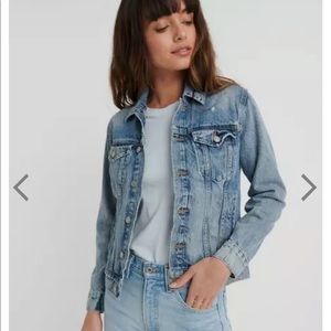 Lucky brand distressed denim jacket